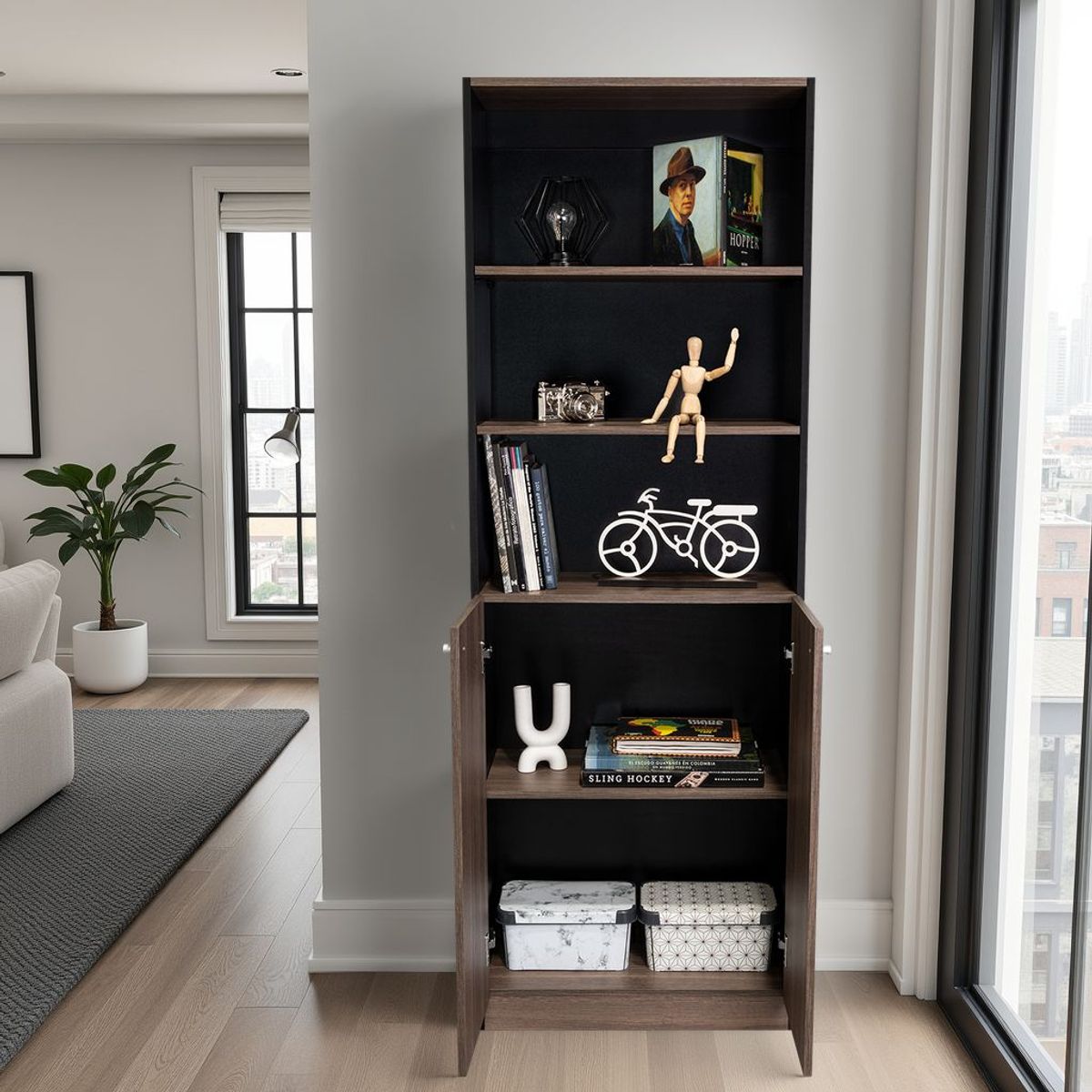 TUHOME - Mesa De Centro Adel Capri Y Fresno Europeo 421x801x451 Cm