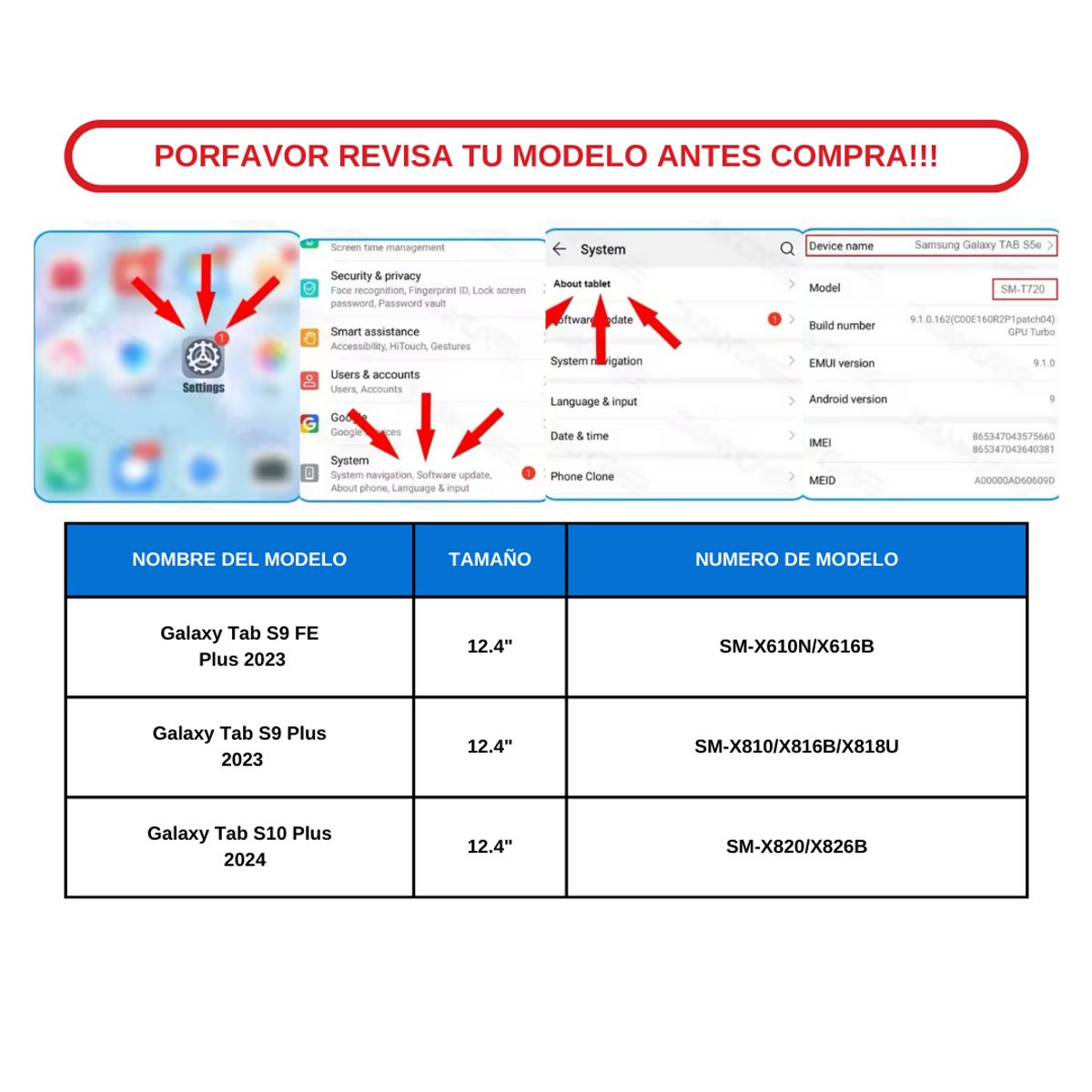 GENERICO - Fundas Con Teclado B Para Galaxy Tab S10PLUS-S9PLUS-S9FePLUS - Letra Ñ