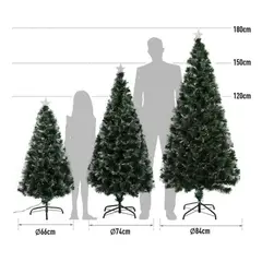 FACTORYTECH - ARBOL DE NAVIDAD LED FIBRA OPTICA 180MT ADORNOS GOFORIT