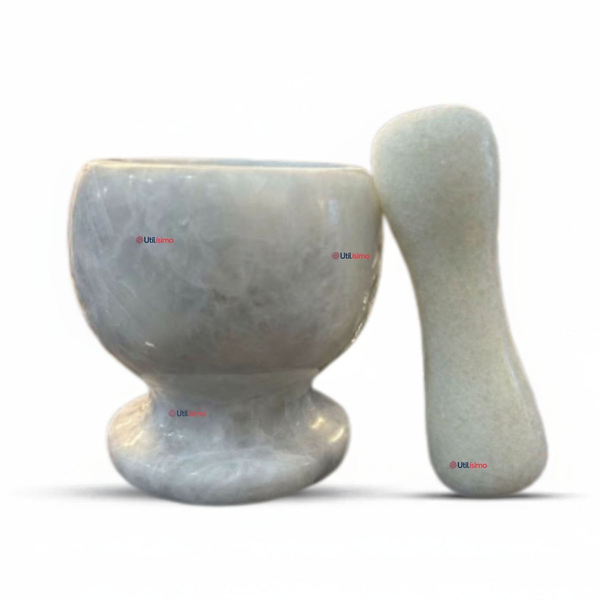 UTILISIMO - Mortero De Piedra Mármol Natural Pulido Para Moler Especies Cocina
