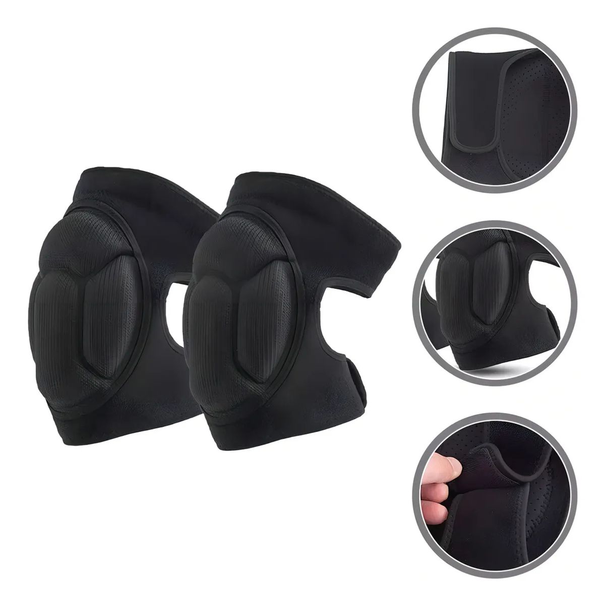 GENERICO - Rodilleras Para Trabajos De Jardinería  Protectoras Color Negro Talla Única