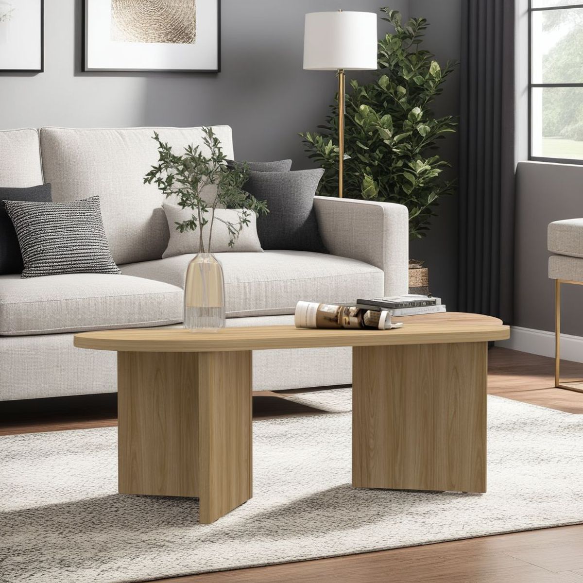 TUHOME - Mesa De Centro Ted Fresno Europeo 422x1202x527 Cm