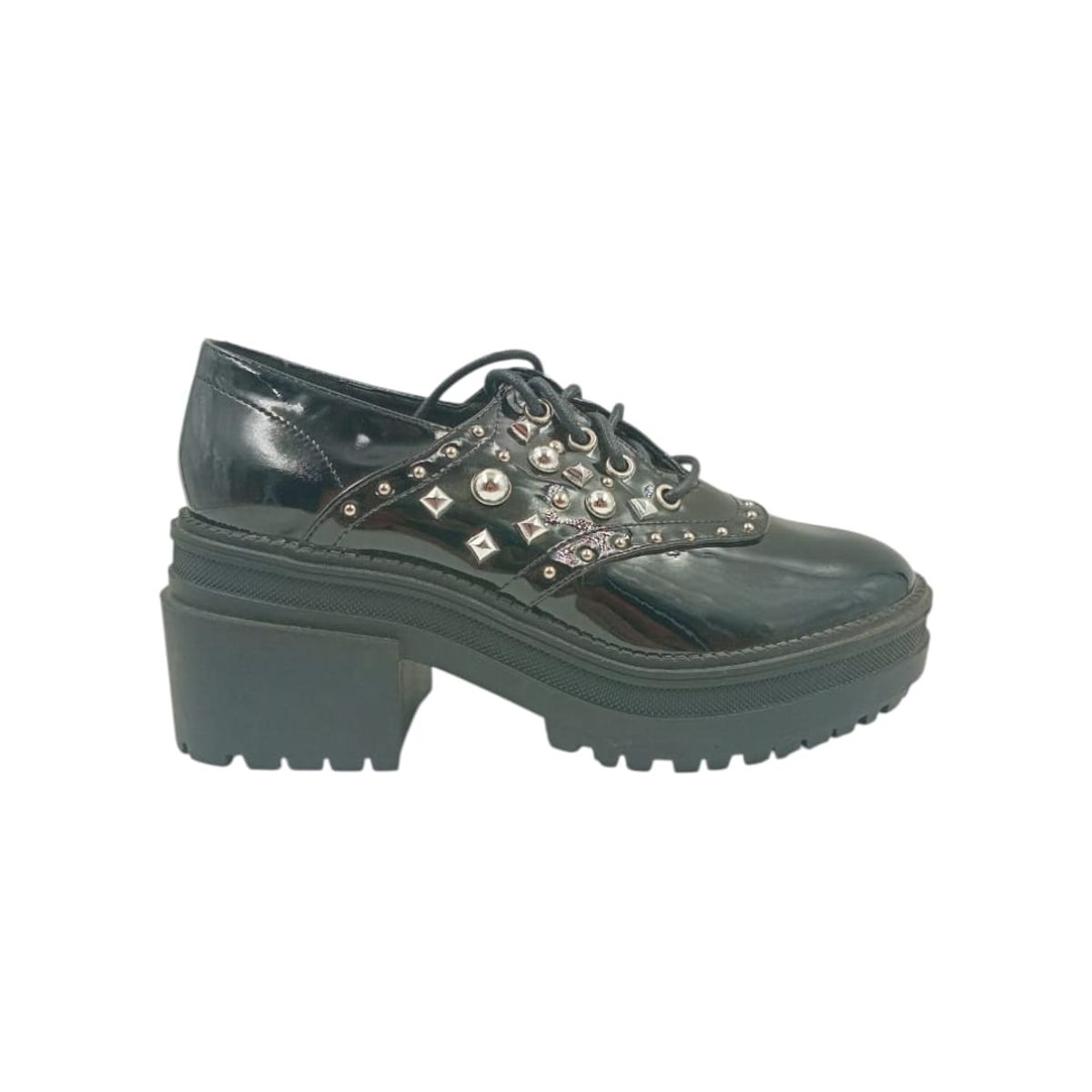 HERIEL - Zapato Negro Charol Plataforma Mujer