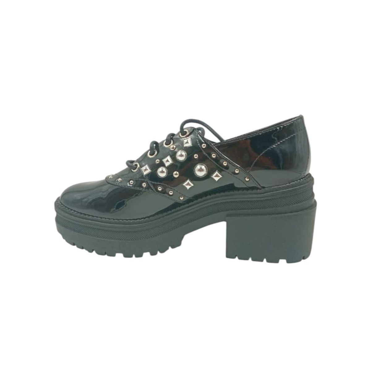 HERIEL - Zapato Negro Charol Plataforma Mujer