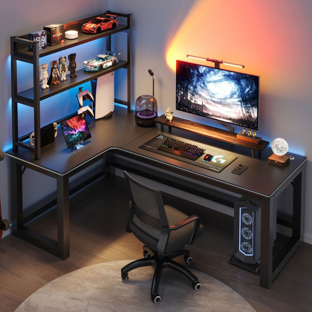 MUNDO ONLINE - Escritorio Oficina Blacky L Izquierdo 120x80 cm