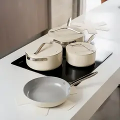 VENHOOUSE - Bateria De Cocina Antiadherente 9 Piezas Cerámica No Toxico