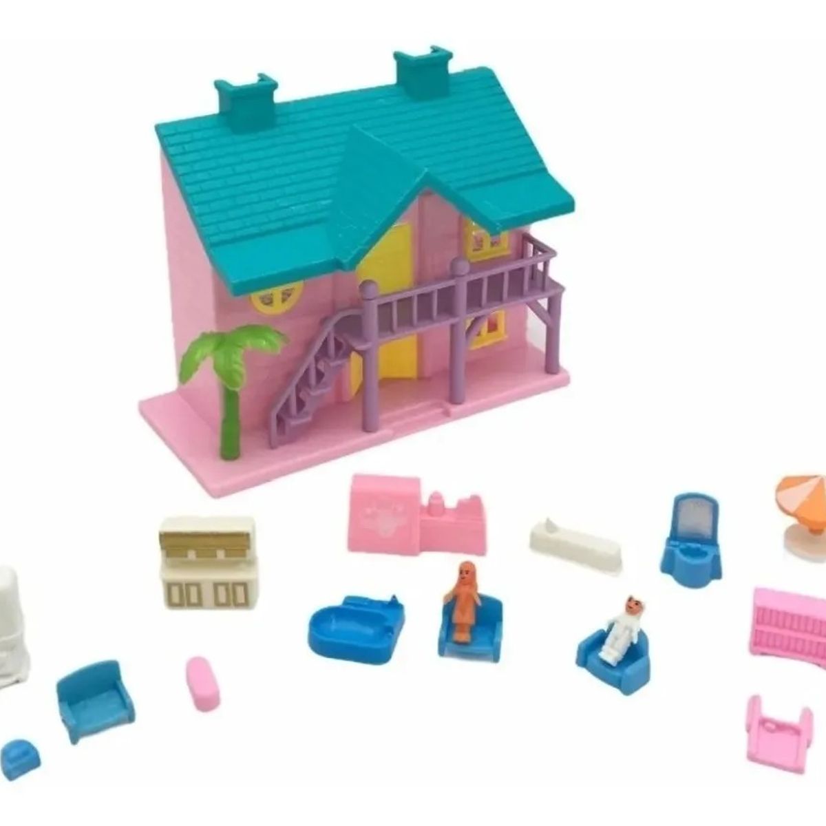 GENERICO - Casa De Muñecas Familia Con Accesorios Set Completo Niñas