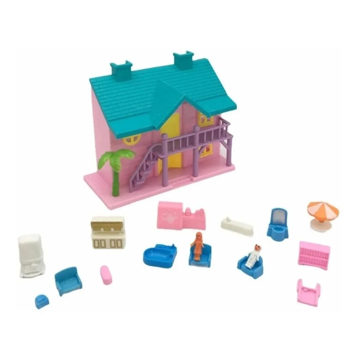 GENERICO - Casa De Muñecas Familia Con Accesorios Set Completo Niñas