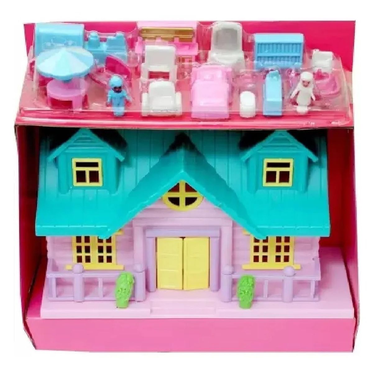 GENERICO - Casa De Muñecas Familia Con Accesorios Set Completo Niñas