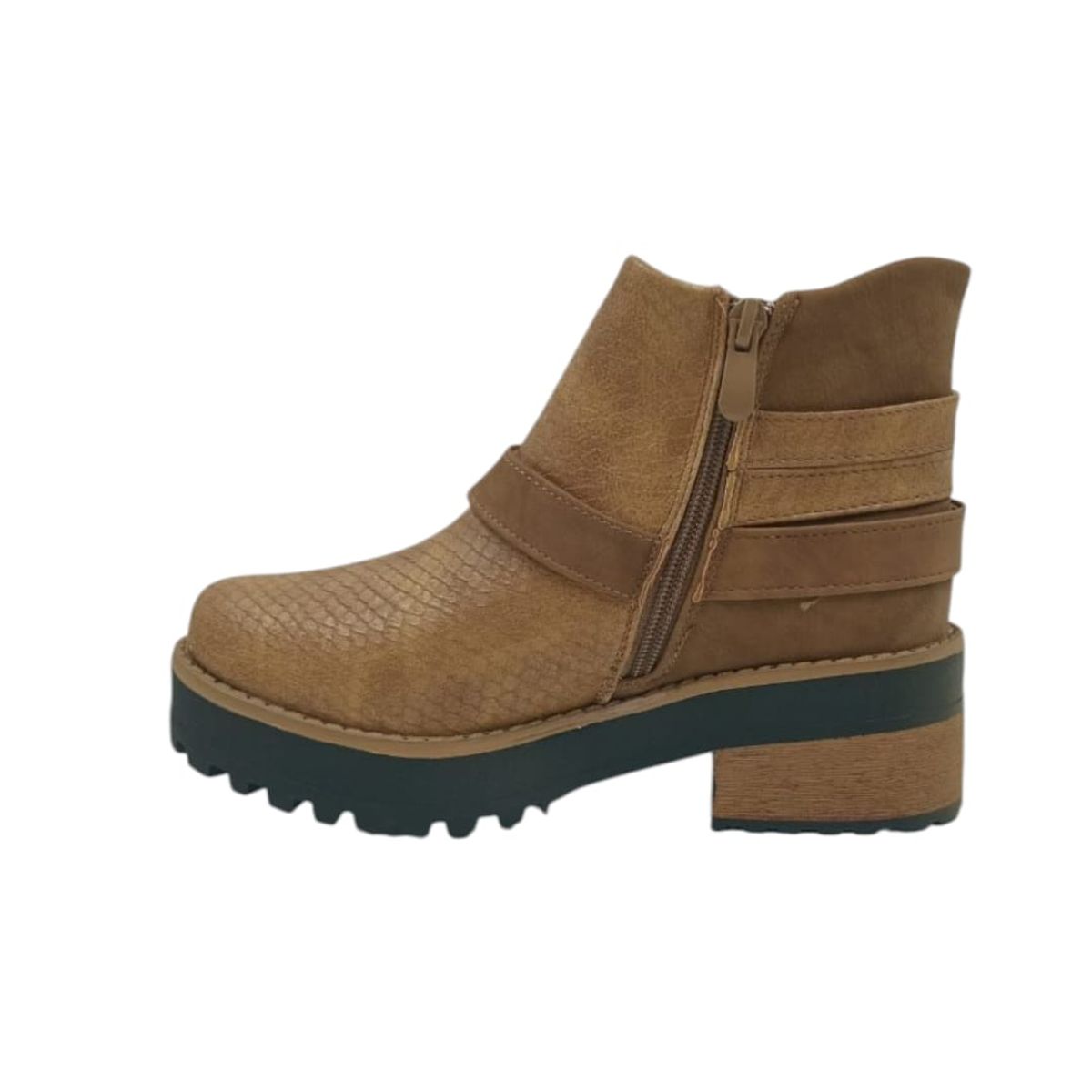 HERIEL - Botín Camel Plataforma Mujer
