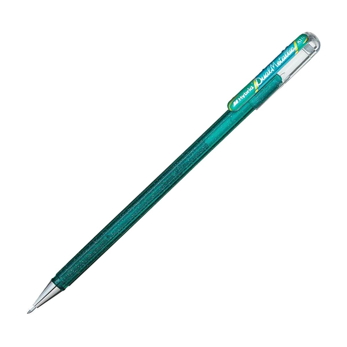 PENTEL - Lápiz Gel Hybrid Duo Metálico 10mm Pentel Verde