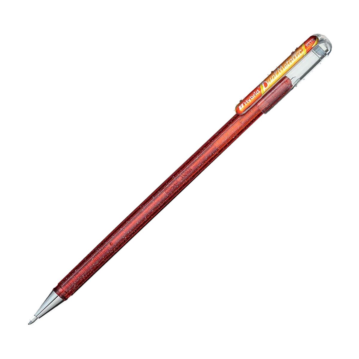 PENTEL - Lápiz Gel Hybrid Duo Metálico 10mm Pentel Naranjo