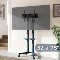 LINE - Soporte TV 32 a 75 Pulgadas 50Kg Soporte TV Portátil Con Ruedas