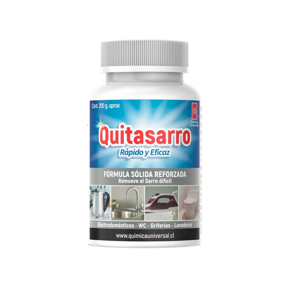 QUIMICA UNIVERSAL - Quita Sarro Sólido en Polvo Química Universal 200g