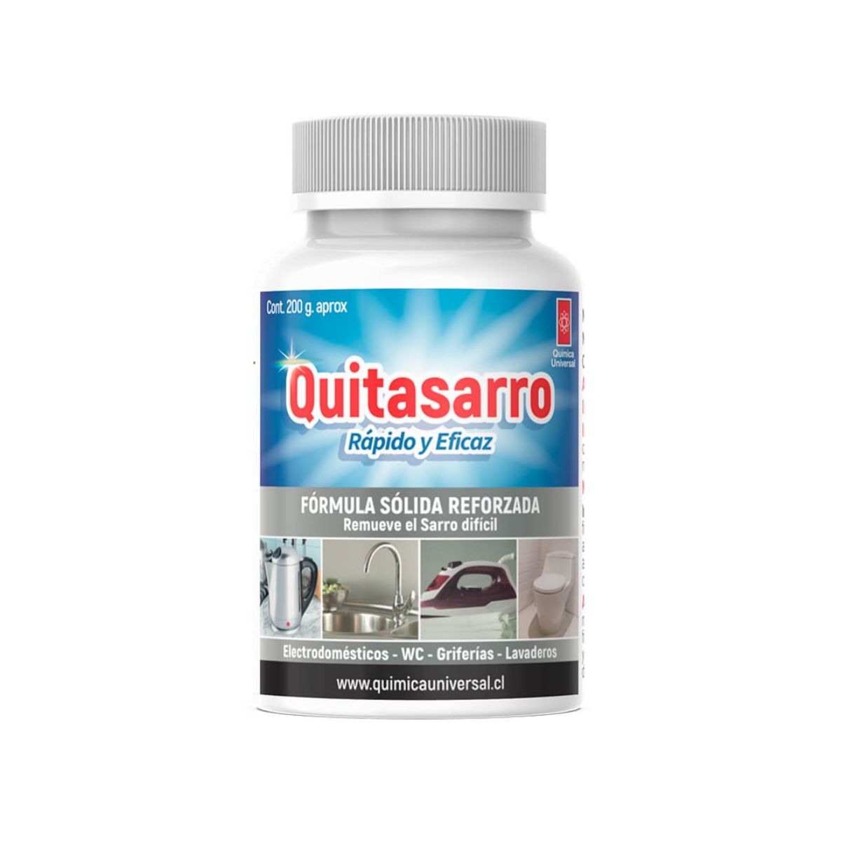 QUIMICA UNIVERSAL - Quita Sarro Sólido en Polvo Química Universal 200g