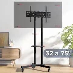 LINE - Soporte TV 32 a 75 Pulgadas 50Kg Soporte TV Portátil Con Ruedas