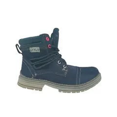 HERIEL - Botín Azul Gamuza Mujer