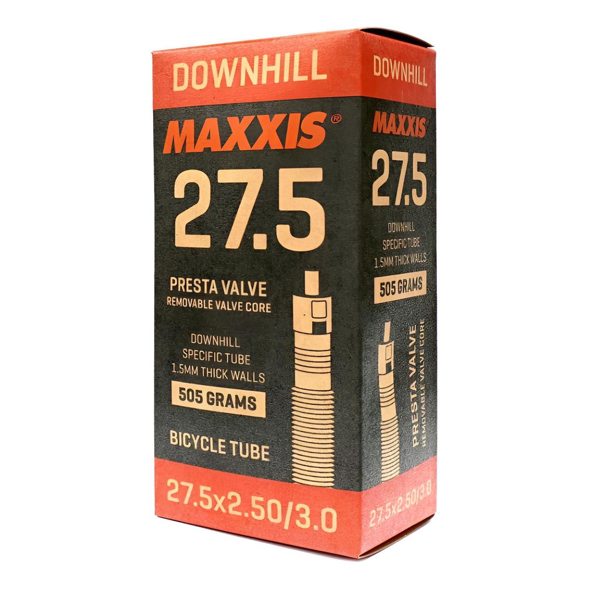MAXXIS - Cámara Maxxis Downhill 27.5×2.5-3.0 1.5mm Válvula Francesa Negro