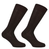 2 Pares Calcetines Hilo Borlón Hombre