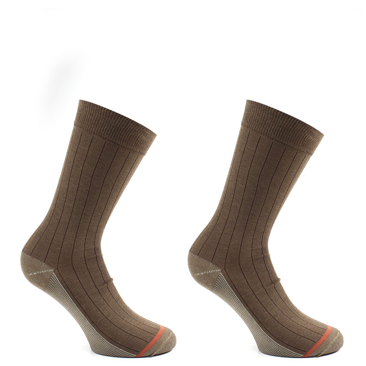 MONARCH - 2 Pares Algodón-Cobre Largo Americano Liso Monarch