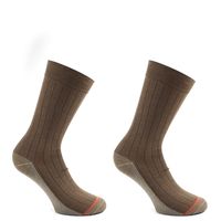 2 Pares Algodón-Cobre Largo Americano Liso