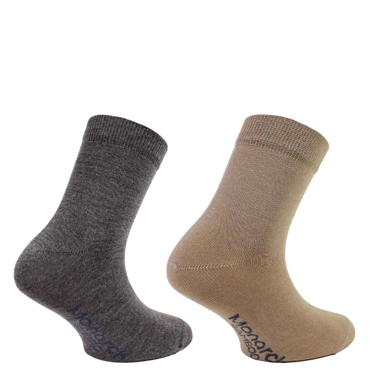 MONARCH - 2 Pares Calcetín Bamboo Basic Infantil Monarch