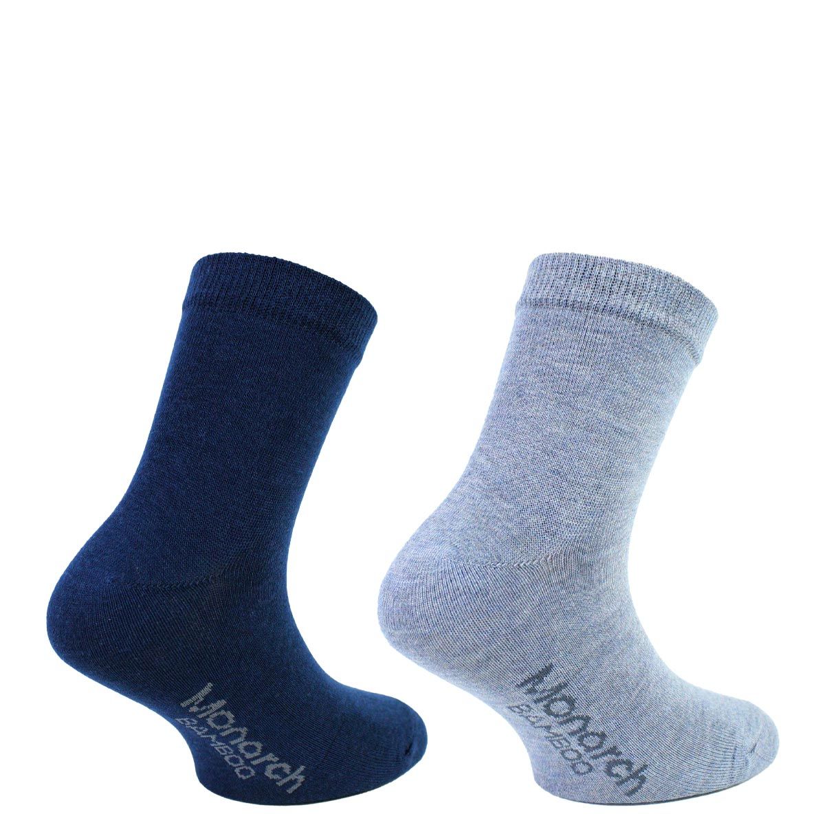 MONARCH - 2 Pares Calcetín Bamboo Basic Infantil Monarch