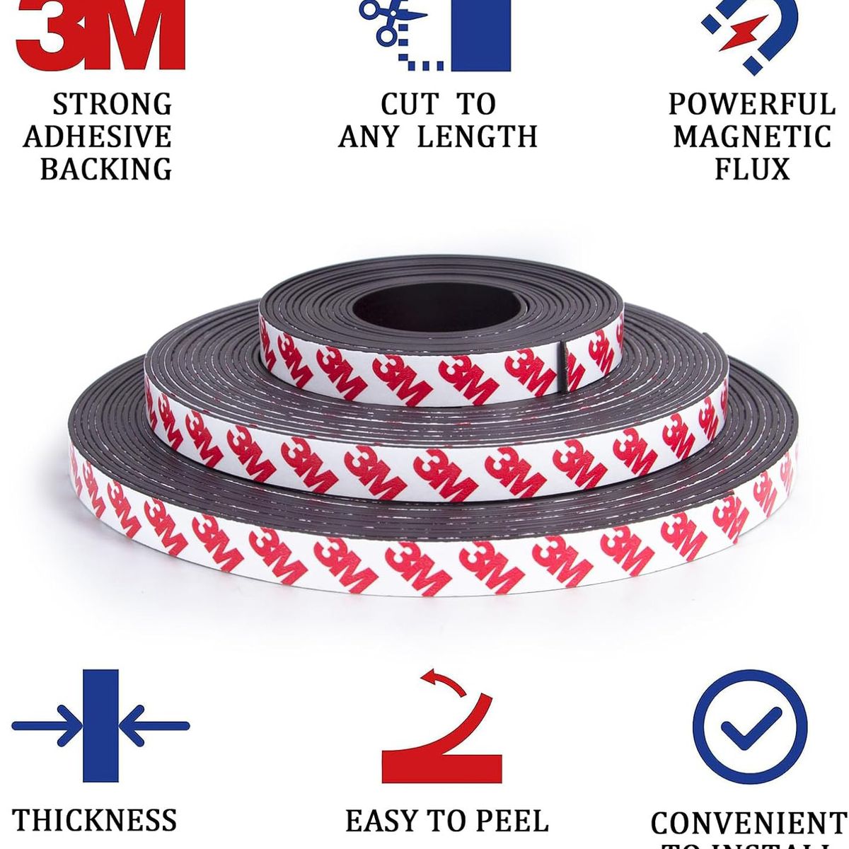 MICOLOR - Cinta Iman Adhesiva 3M  10 metros (20 mm X 1.0 mm)