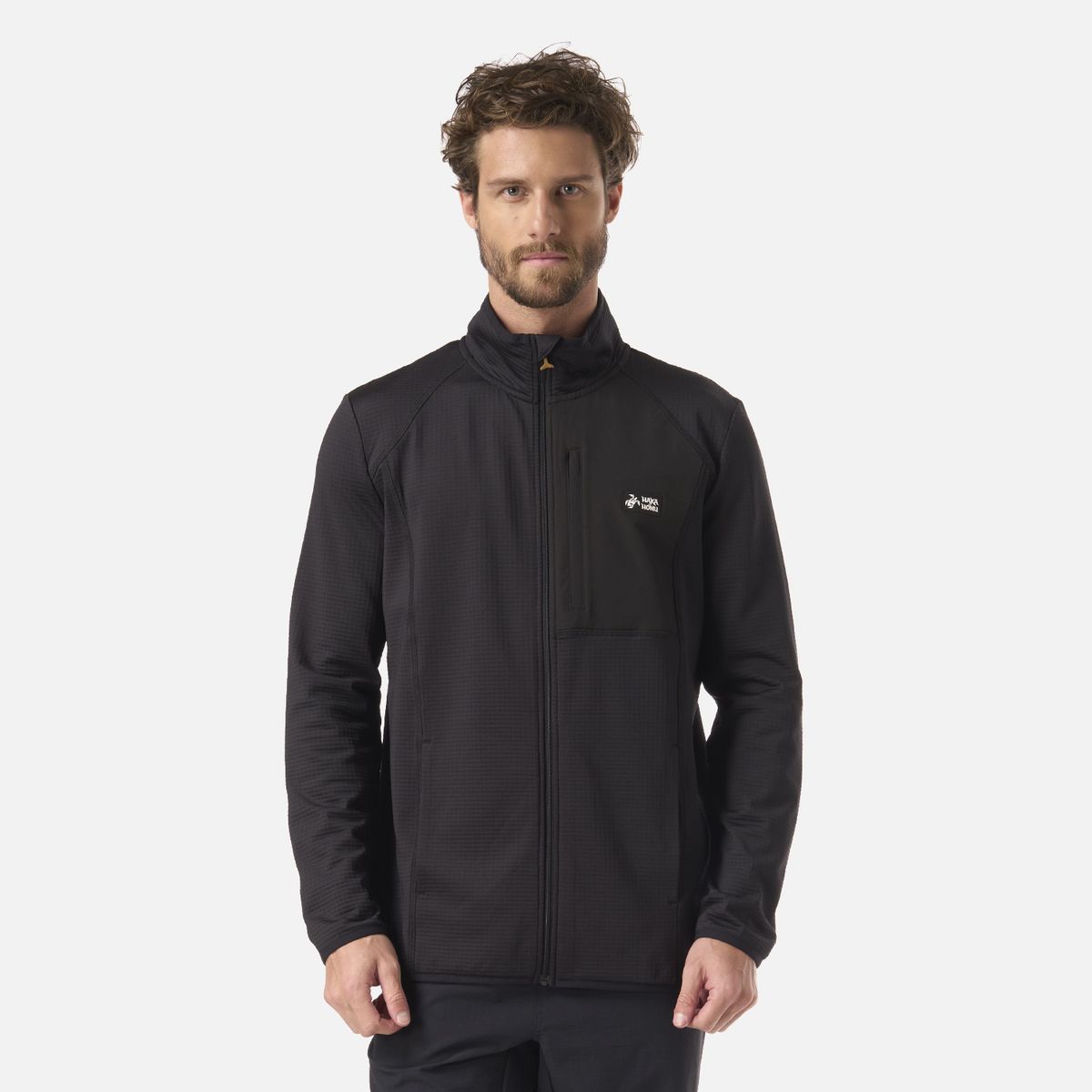 HAKA HONU - Polerón Hombre Taina Full Zip Negro Haka Honu