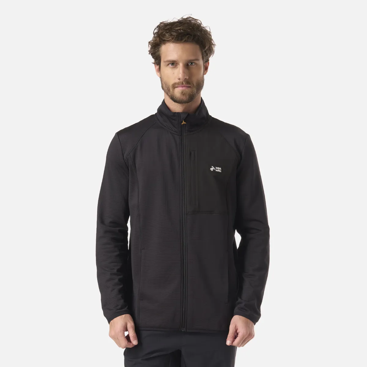 HAKA HONU - Polerón Hombre Taina Full Zip Negro Haka Honu