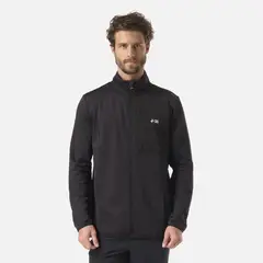 HAKA HONU - Polerón Hombre Taina Full Zip Negro