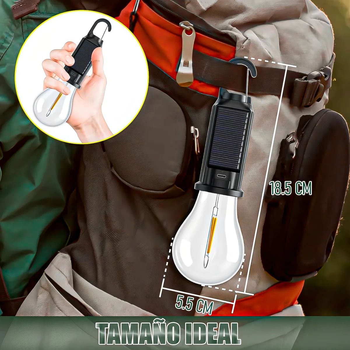 GENERICO - Ampolleta Solar 15w Ampolleta De Emergencia Recargable Ampolleta 15w