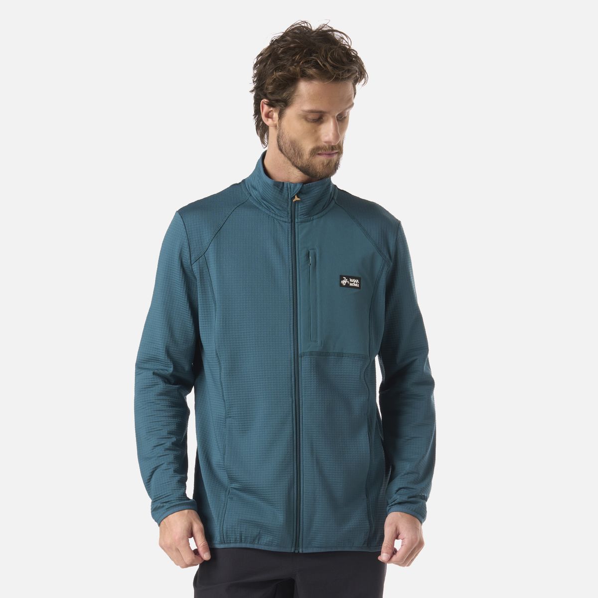 HAKA HONU - Polerón Hombre Taina Full Zip Petroleo Oscuro Haka Honu