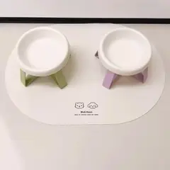 SUKEA - Mantel Impermeable De Alimento De Mascotas Perros Y Gatos Blanco
