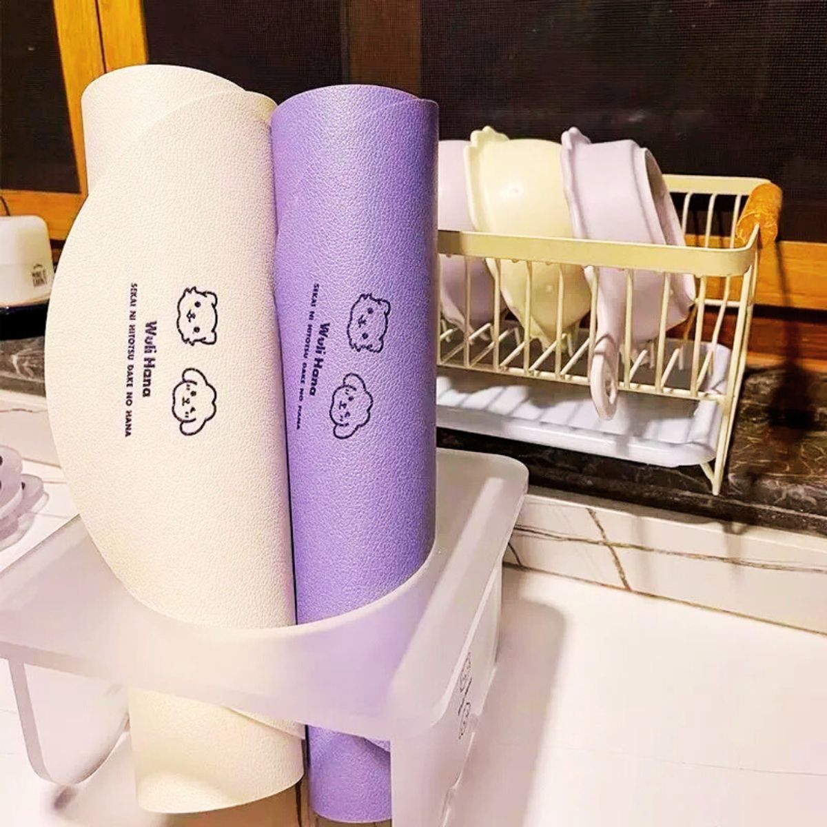 SUKEA - Mantel Impermeable De Alimento De Mascotas Perros Y Gatos Blanco