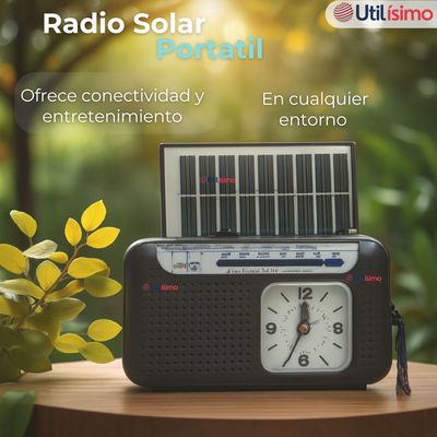 Imagen 2 del producto Radio Solar Portátil Recargable Bluetooth AMFM