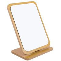 Espejo Escritorio De Mesa Decorativo Marco Madera Plegable