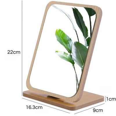 Imagen 2 del producto Espejo Escritorio De Mesa Decorativo Marco Madera Plegable