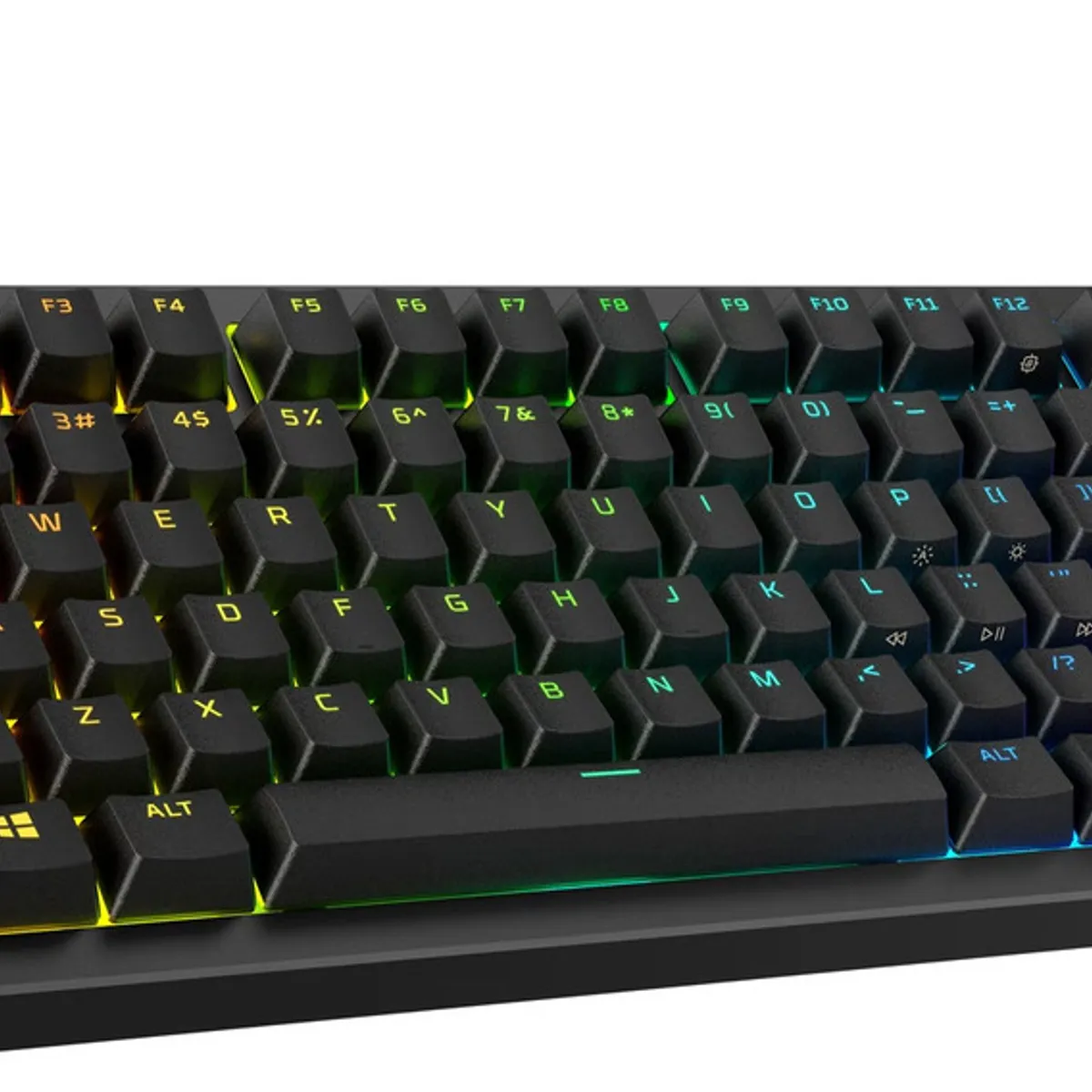 HYPERX - Teclado Gamer HyperX Alloy Rise 75 Mecánico Español Switches HyperX Red RGB 75% Color Negro