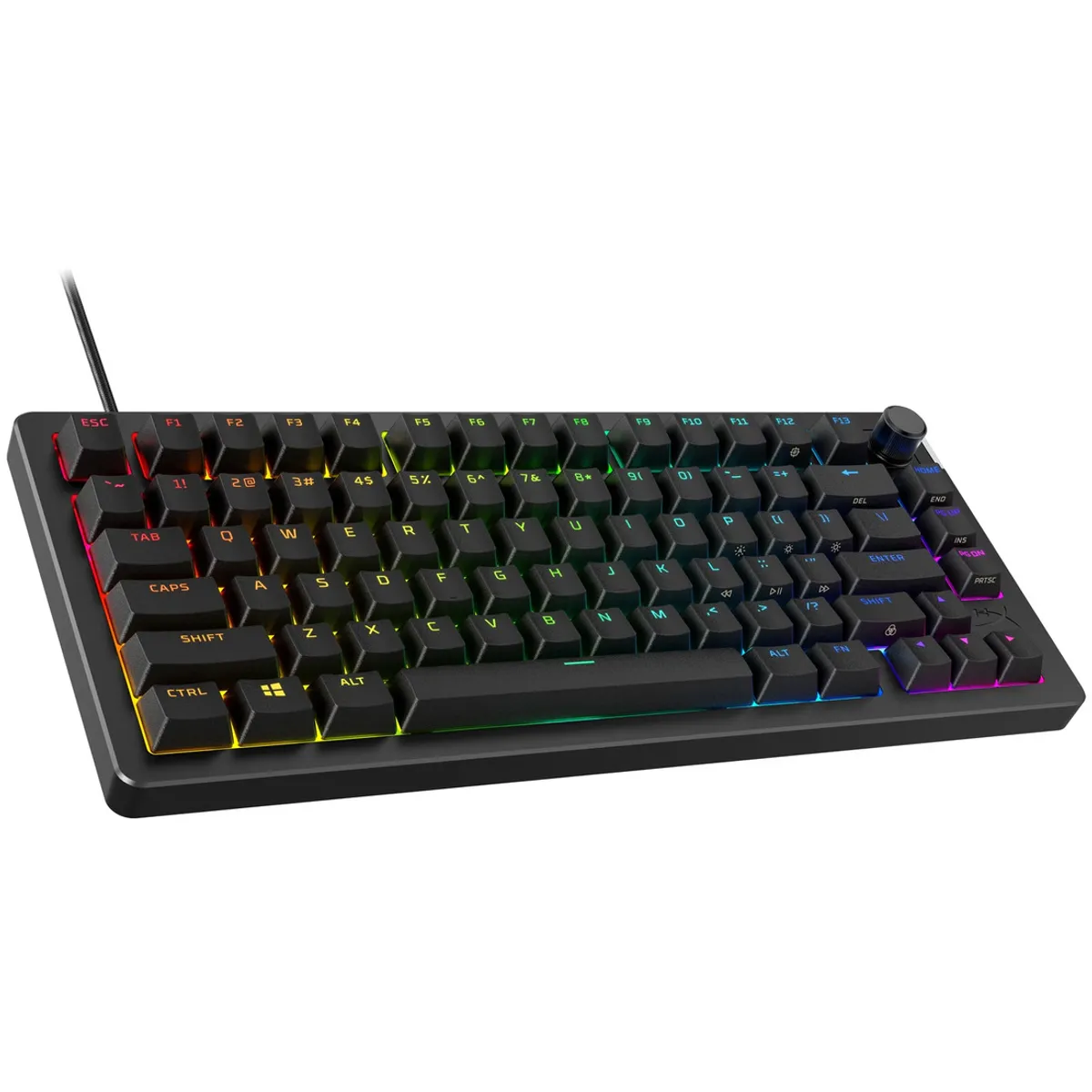 HYPERX - Teclado Gamer HyperX Alloy Rise 75 Mecánico Español Switches HyperX Red RGB 75% Color Negro