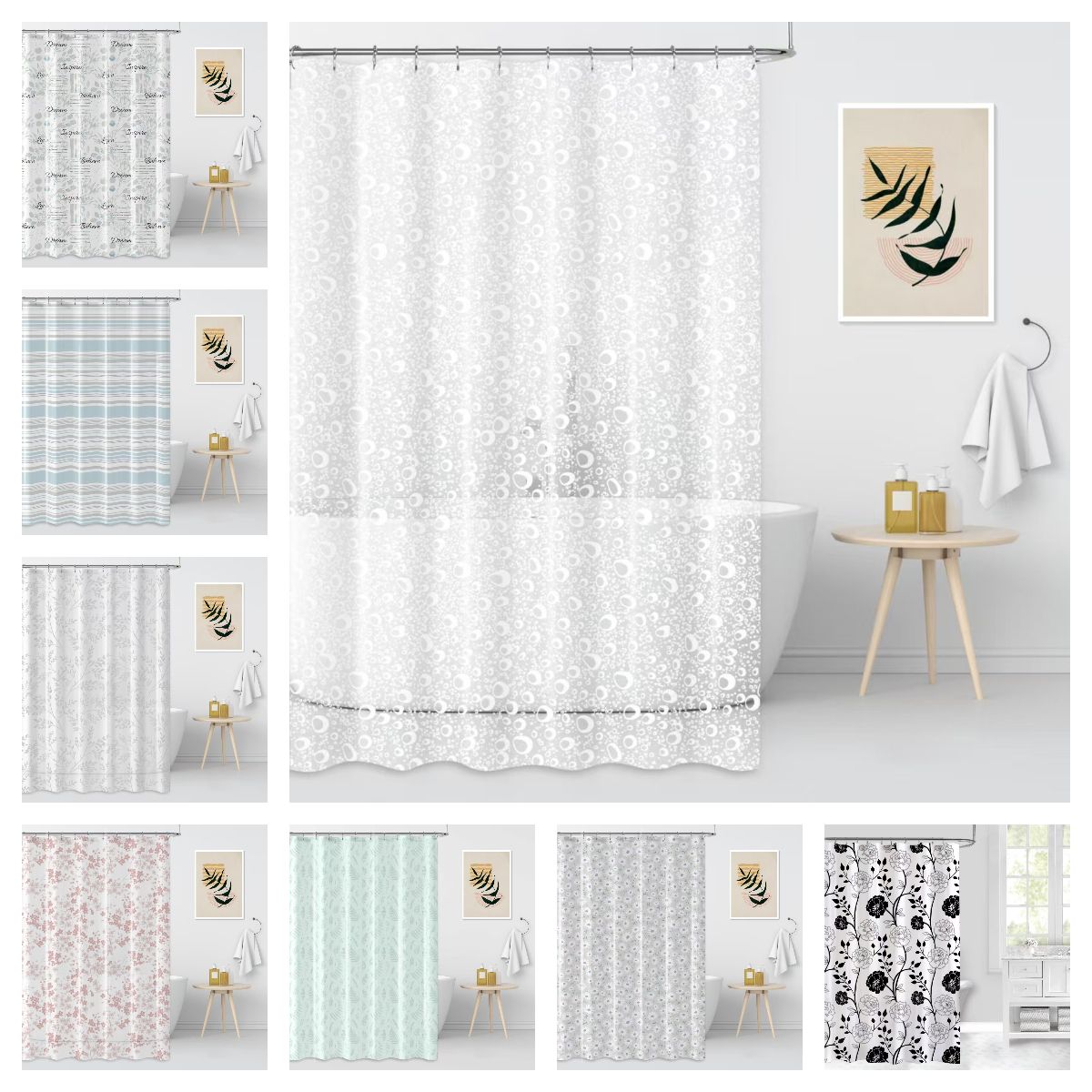 GENERICO - Protector Cortina Baño Impermeable Antihongo 180x180cm