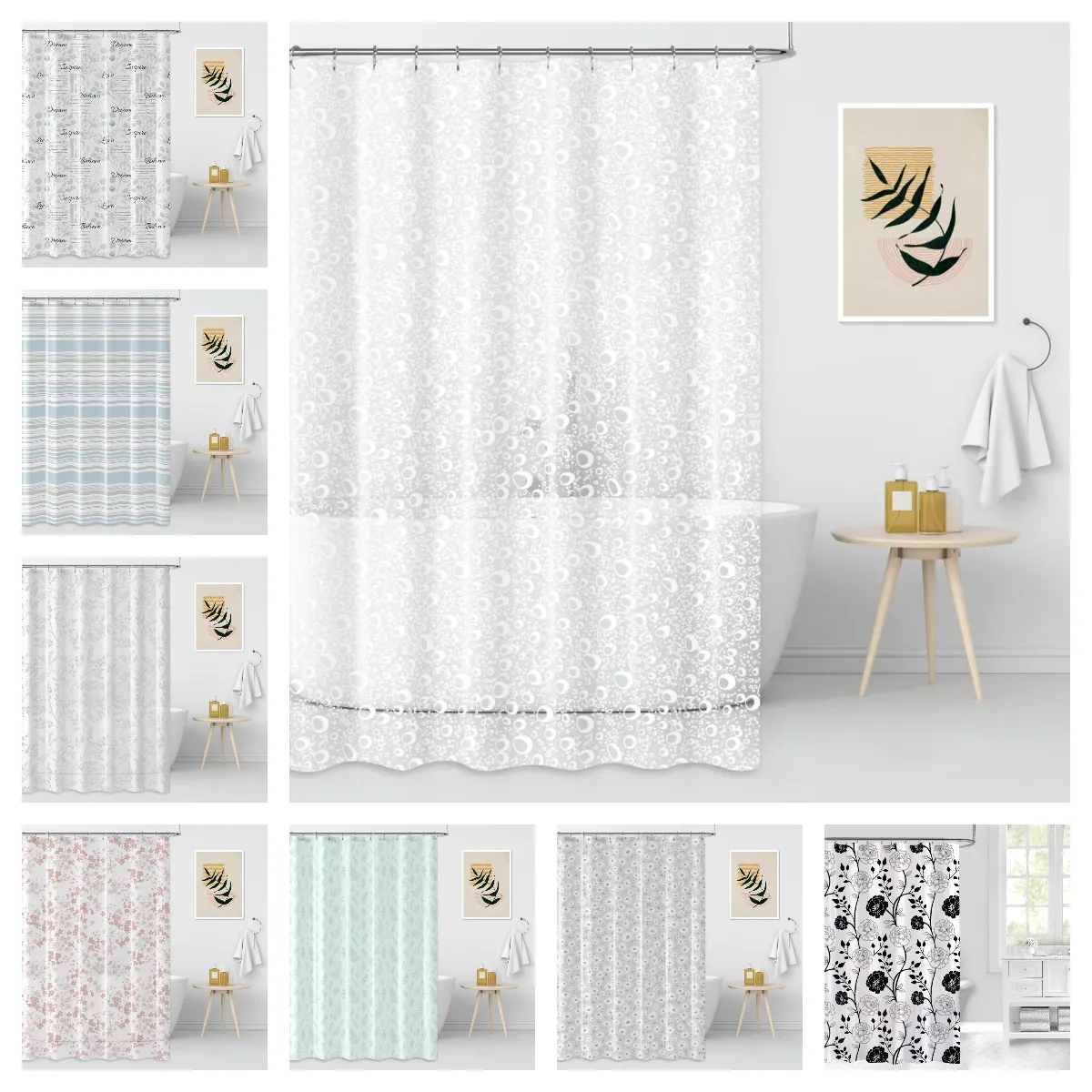 GENERICO - Protector Cortina Baño Impermeable Antihongo 180x180cm