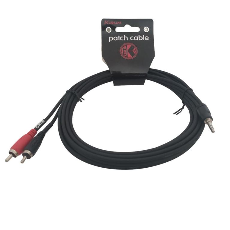 KIRLIN Cable Estereo 3mt de Miniplug a RCA YE-364L-3MBK