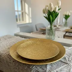 TODOHOGAR SANTIAGO DE CHILE - Set de 2 platos decorativos - Diseño mándala