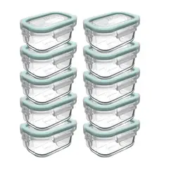 ALLEGRA - Set 10 Contenedor Hermetico Vidrio 150mL Rectangular