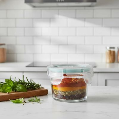 Imagen 2 del producto Set 10 Contenedores Hermetico Vidrio 165mL Redondo