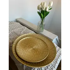 TODOHOGAR SANTIAGO DE CHILE - Set de 2 platos decorativos - Diseño Espiga