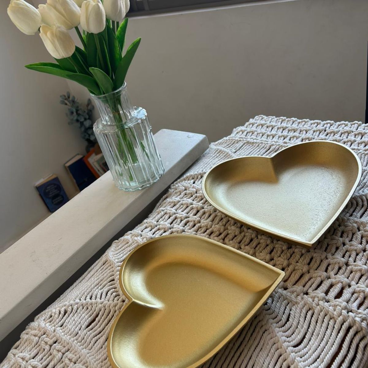 TODOHOGAR SANTIAGO DE CHILE - Set de 2 platos decorativos - Diseño Corazón