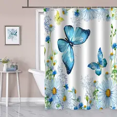 GENERICO - Cortina De Baño Ducha Moderna Tela Impermeable Decorativa