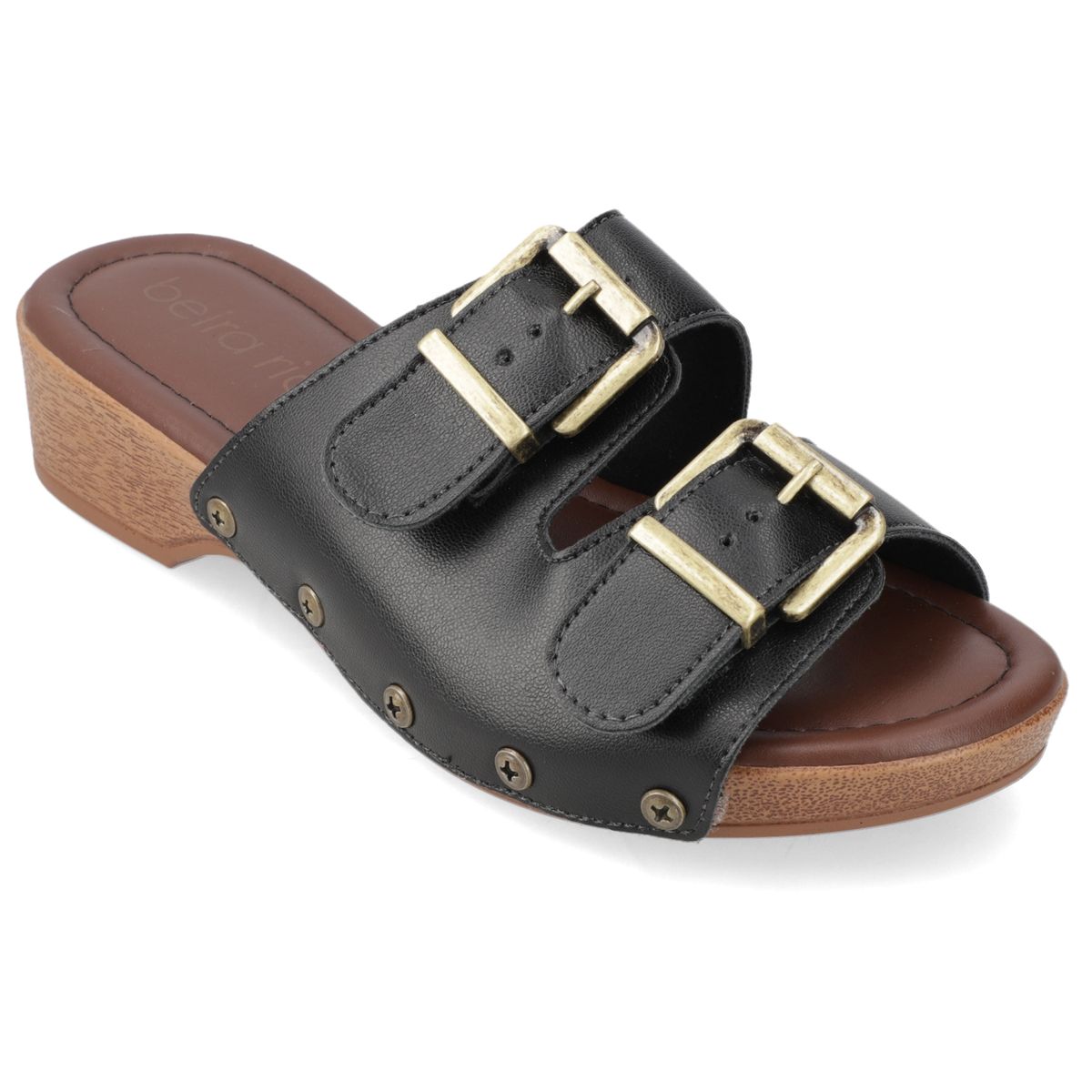 BEIRA RIO - Sandalias planas Beira Rio Negro Hebilla